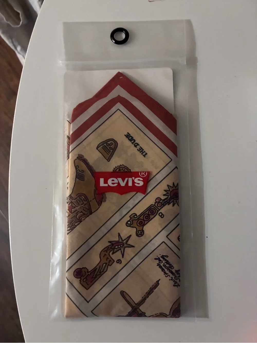Levi’s Cream and Orange Western Print scarf